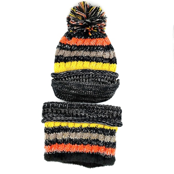 Women Knit Beanie Hat with Neck Warmer & Mask - Picture 3 of 5